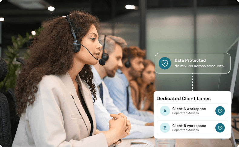 Client data stays in its lane